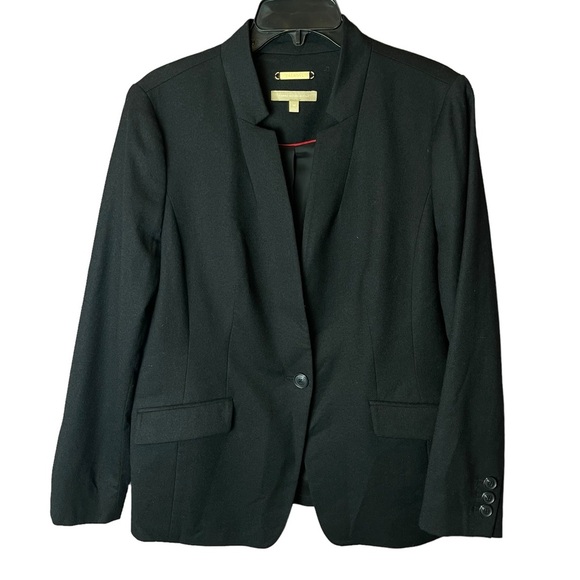 Talbots Black Italy Virgin Wool Blazer Jacket 14 - Picture 1 of 10